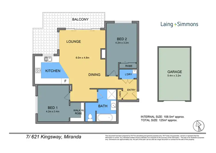 Floorplan of Homely apartment listing, 7/621 Kingsway, Miranda NSW 2228