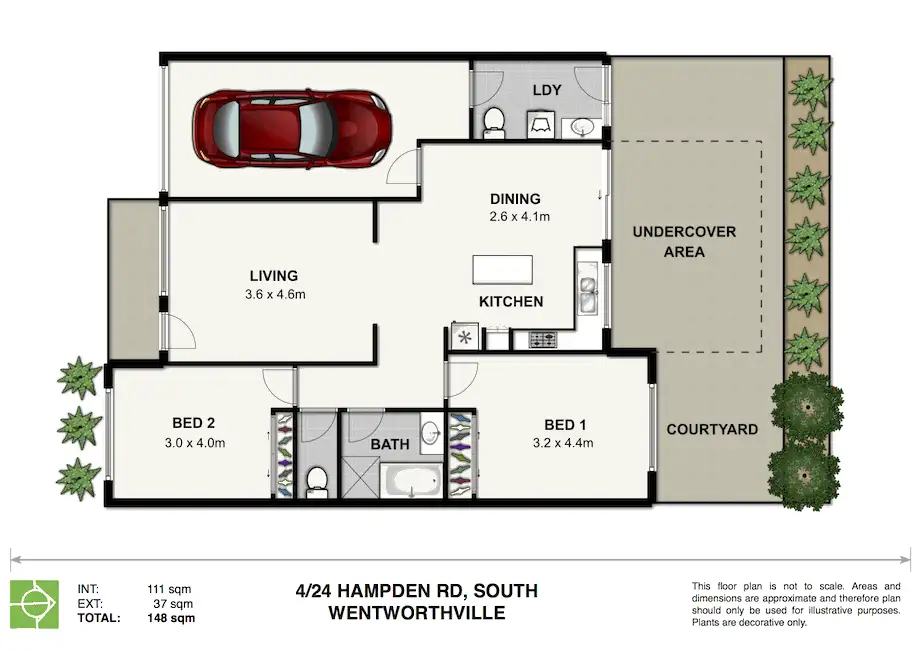 Floorplan of Homely villa listing, 4/24 Hampden Road, South Wentworthville NSW 2145