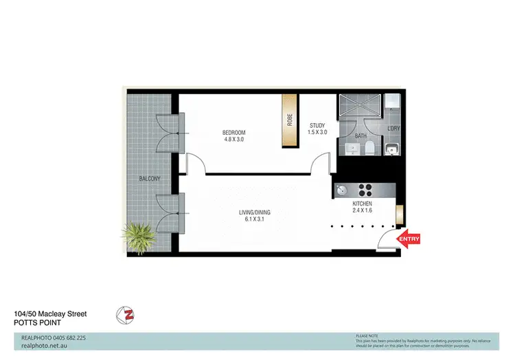 Floorplan of Homely apartment listing, 104/50 Macleay Street, Potts Point NSW 2011