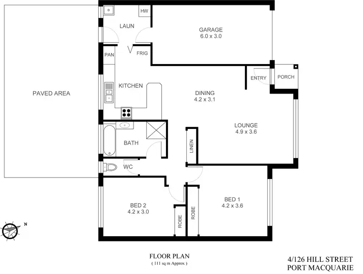 Floorplan of Homely villa listing, 4/126 Hill Street, Port Macquarie NSW 2444
