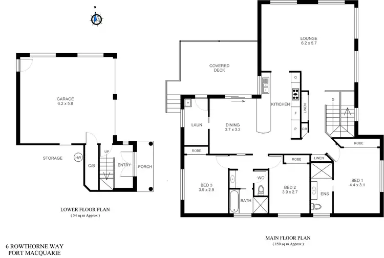 Floorplan of Homely house listing, 6 Rowthorne Way, Port Macquarie NSW 2444