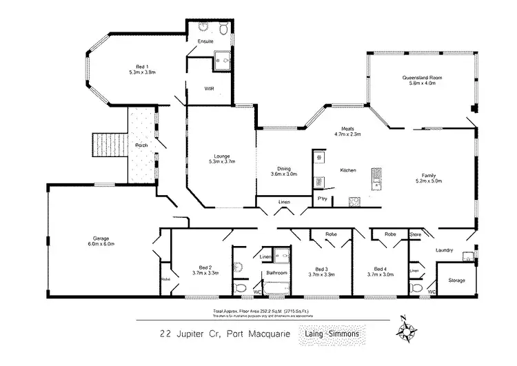 Floorplan of Homely house listing, 22 Jupiter Crescent, Port Macquarie NSW 2444