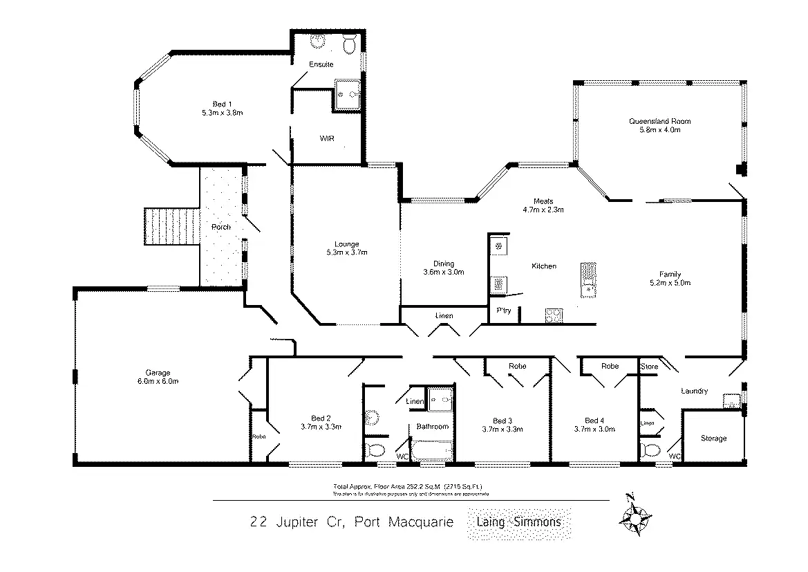 Floorplan of Homely house listing, 22 Jupiter Crescent, Port Macquarie NSW 2444
