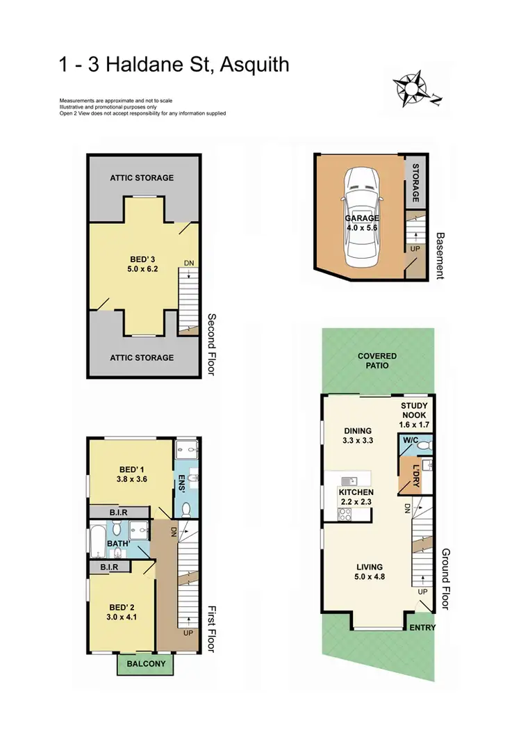 Floorplan of Homely terrace listing, 1-3 Haldane Street, Asquith NSW 2077