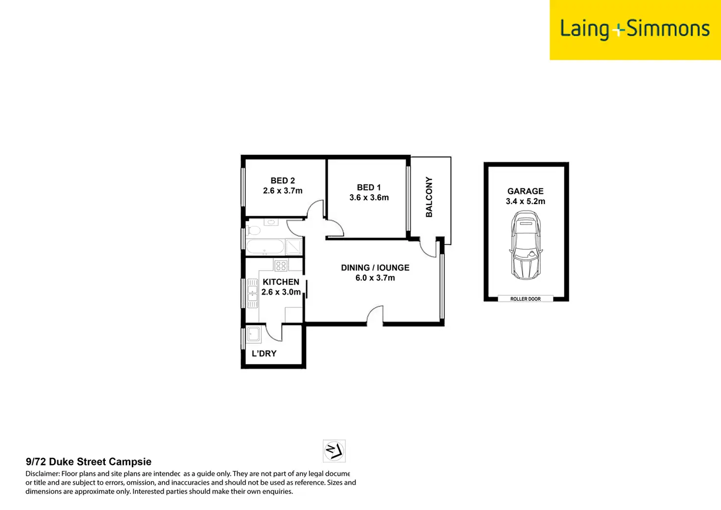 Floorplan of Homely unit listing, 9/72 Duke St, Campsie NSW 2194