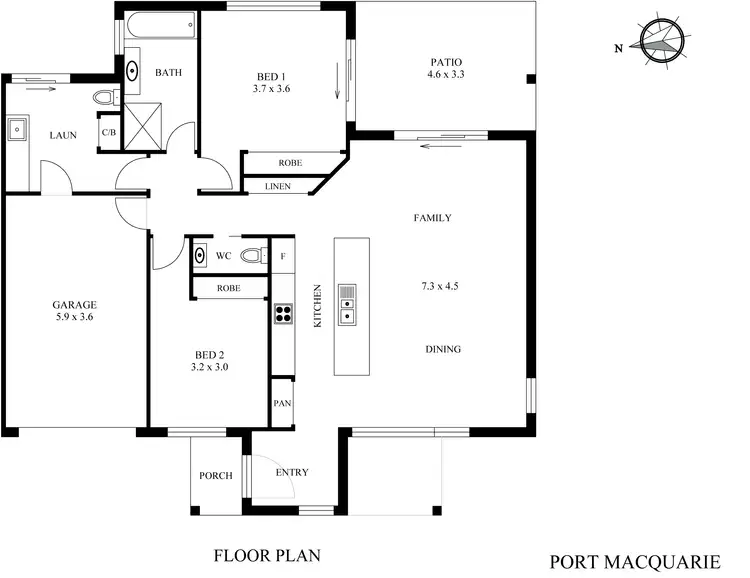 Floorplan of Homely villa listing, 14/2a Toorak Court, Port Macquarie NSW 2444