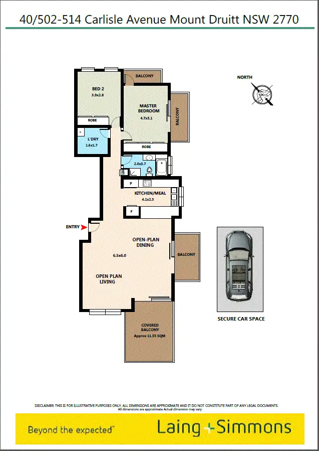 Floorplan of Homely unit listing, 40/502-514 Carlisle Avenue, Mount Druitt NSW 2770