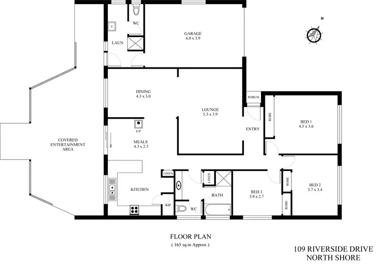 Floorplan of Homely house listing, 109 Riverside Drive, Port Macquarie NSW 2444