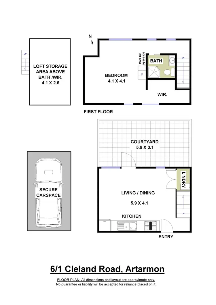 Floorplan of Homely townhouse listing, 6/1 Cleland Road, Artarmon NSW 2064