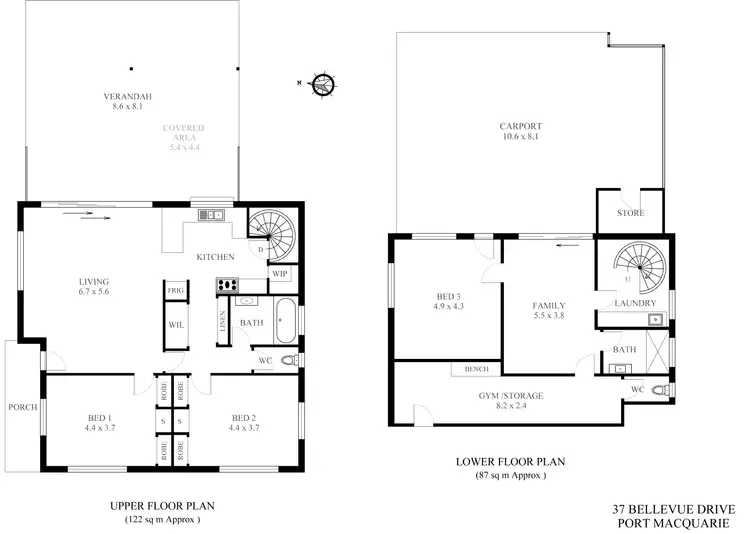Floorplan of Homely house listing, 37 Bellevue Drive, Port Macquarie NSW 2444