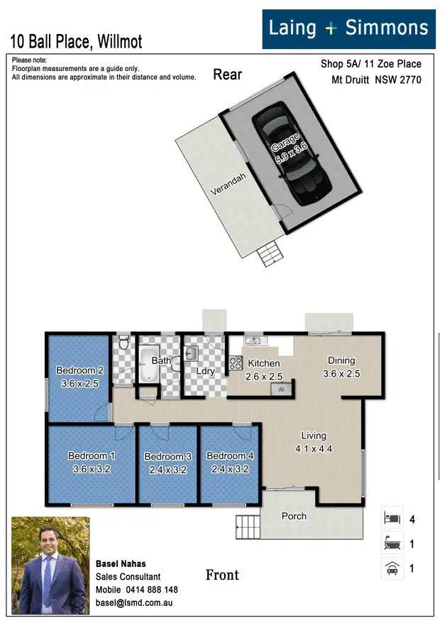 Floorplan of Homely house listing, 10 Ball Place, Willmot NSW 2770