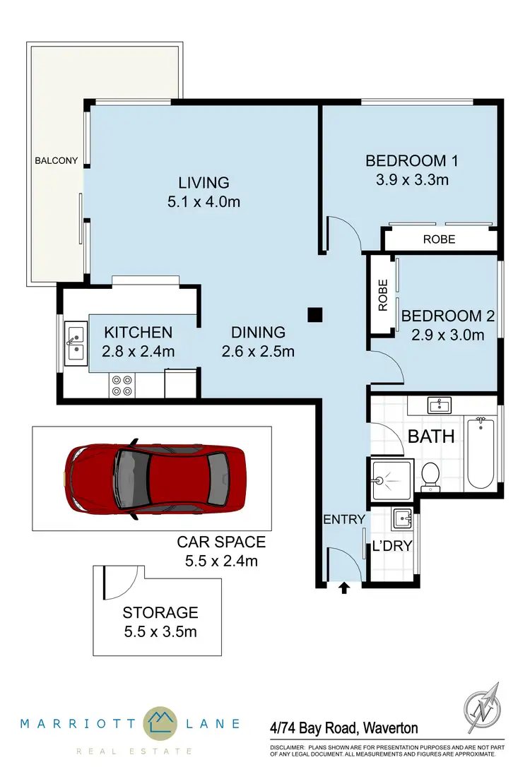 Floorplan of Homely unit listing, 4/74 Bay Road, Waverton NSW 2060