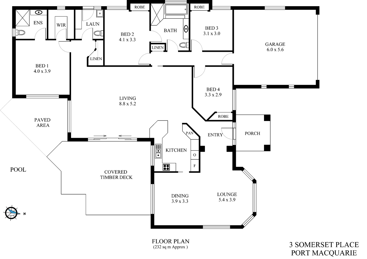 Floorplan of Homely house listing, 3 Somerset Place, Port Macquarie NSW 2444