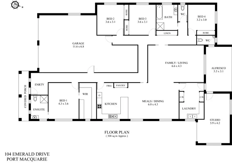 Floorplan of Homely house listing, 104 Emerald Drive, Port Macquarie NSW 2444