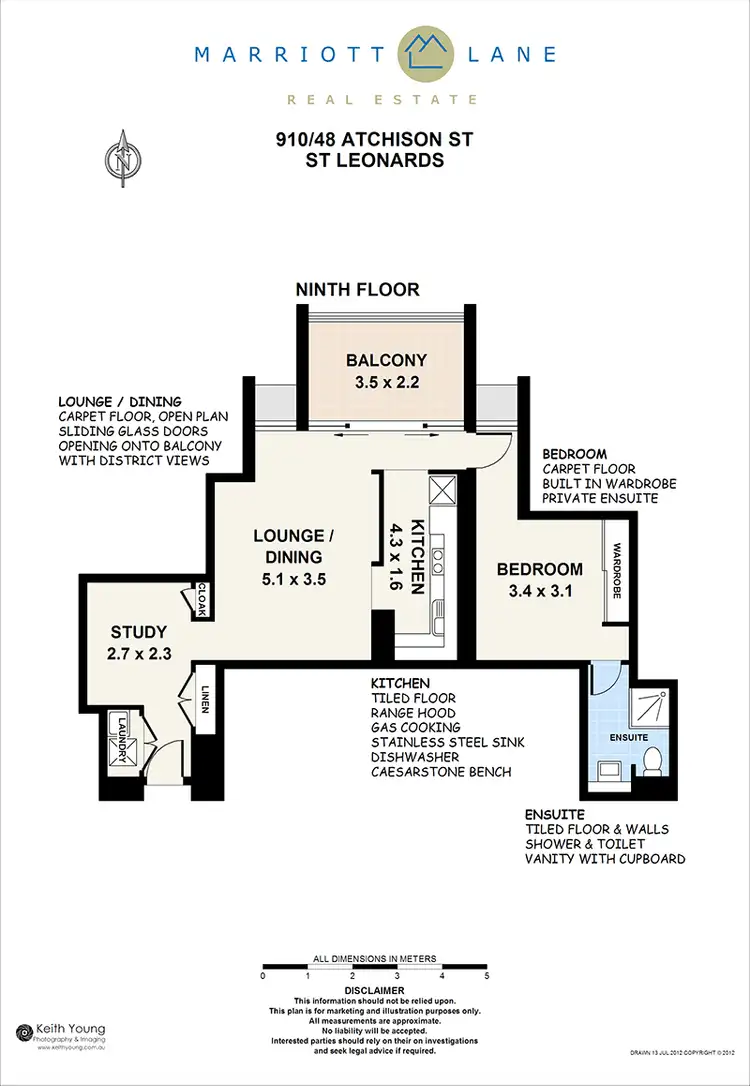 Floorplan of Homely unit listing, 910/48 Atchison Street, St Leonards NSW 2065