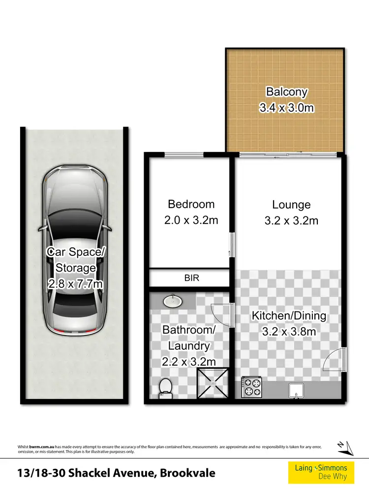 Floorplan of Homely unit listing, 13/18-20 Shackel Ave, Brookvale NSW 2100