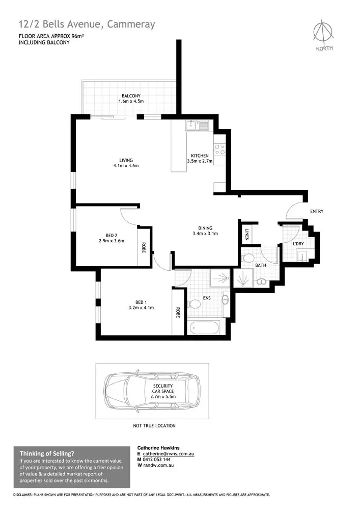 Floorplan of Homely apartment listing, 12/2 Bells Avenue, Cammeray NSW 2062