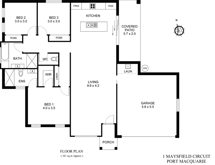Floorplan of Homely house listing, 1 Maysfield Circuit, Port Macquarie NSW 2444