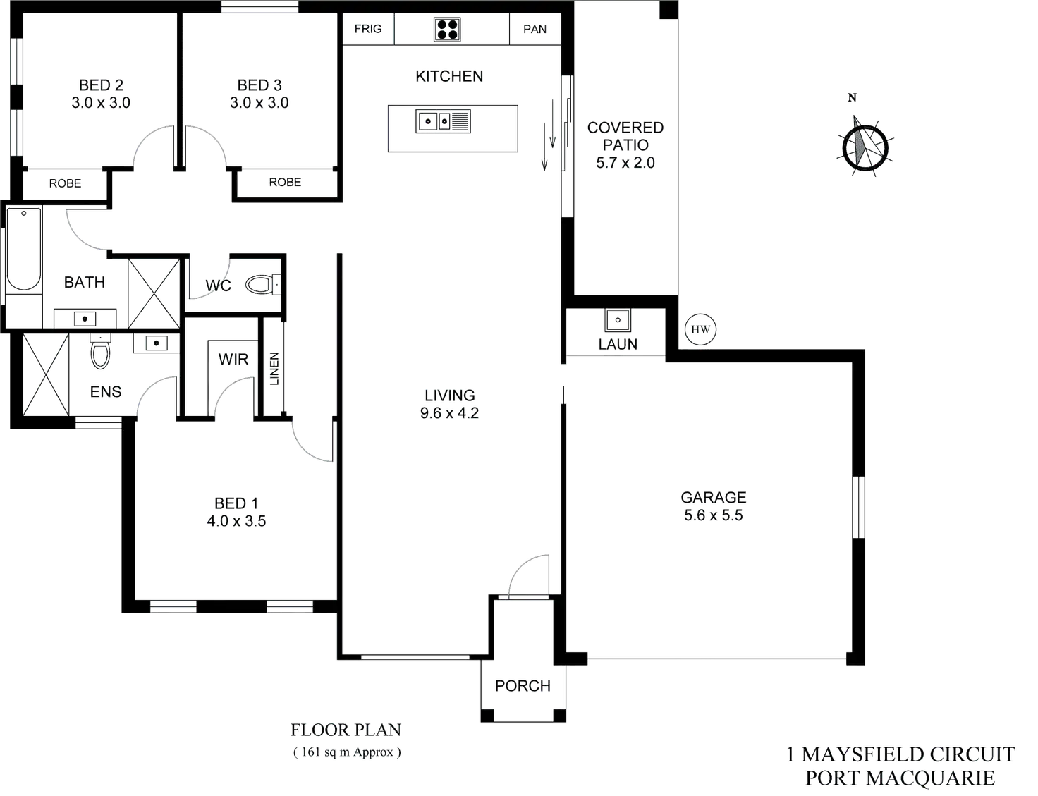 Floorplan of Homely house listing, 1 Maysfield Circuit, Port Macquarie NSW 2444