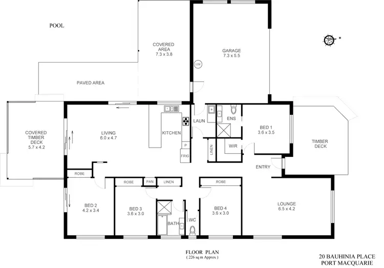 Floorplan of Homely house listing, 20 Bauhinia Place, Port Macquarie NSW 2444