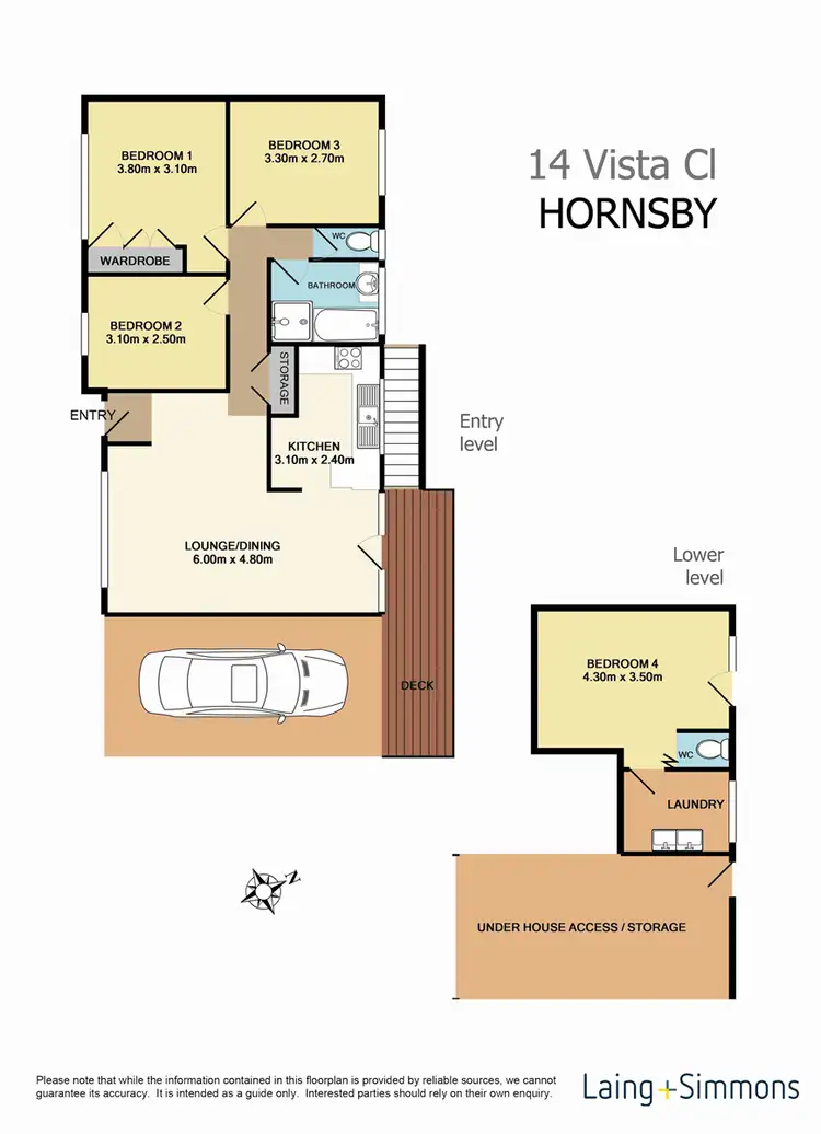 Floorplan of Homely house listing, 14 Vista Close, Hornsby NSW 2077