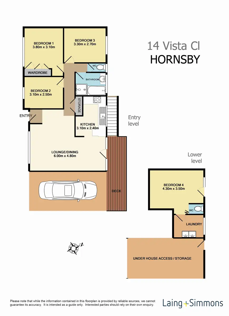 Floorplan of Homely house listing, 14 Vista Close, Hornsby NSW 2077