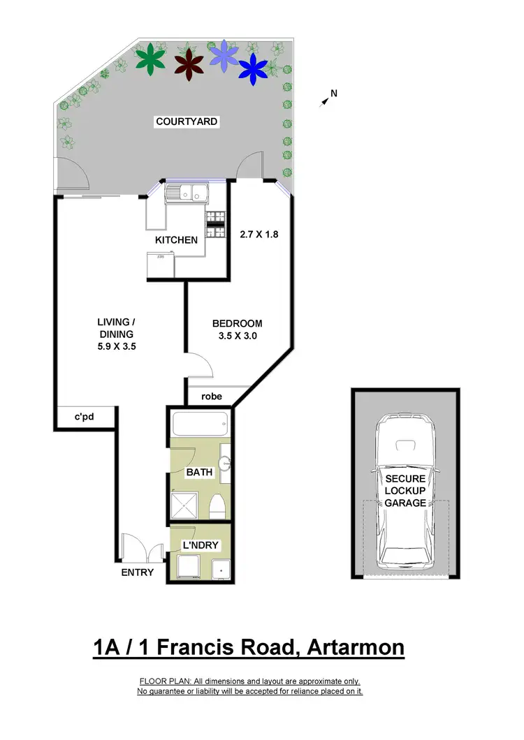 Floorplan of Homely apartment listing, 1A/1 Francis Road, Artarmon NSW 2064