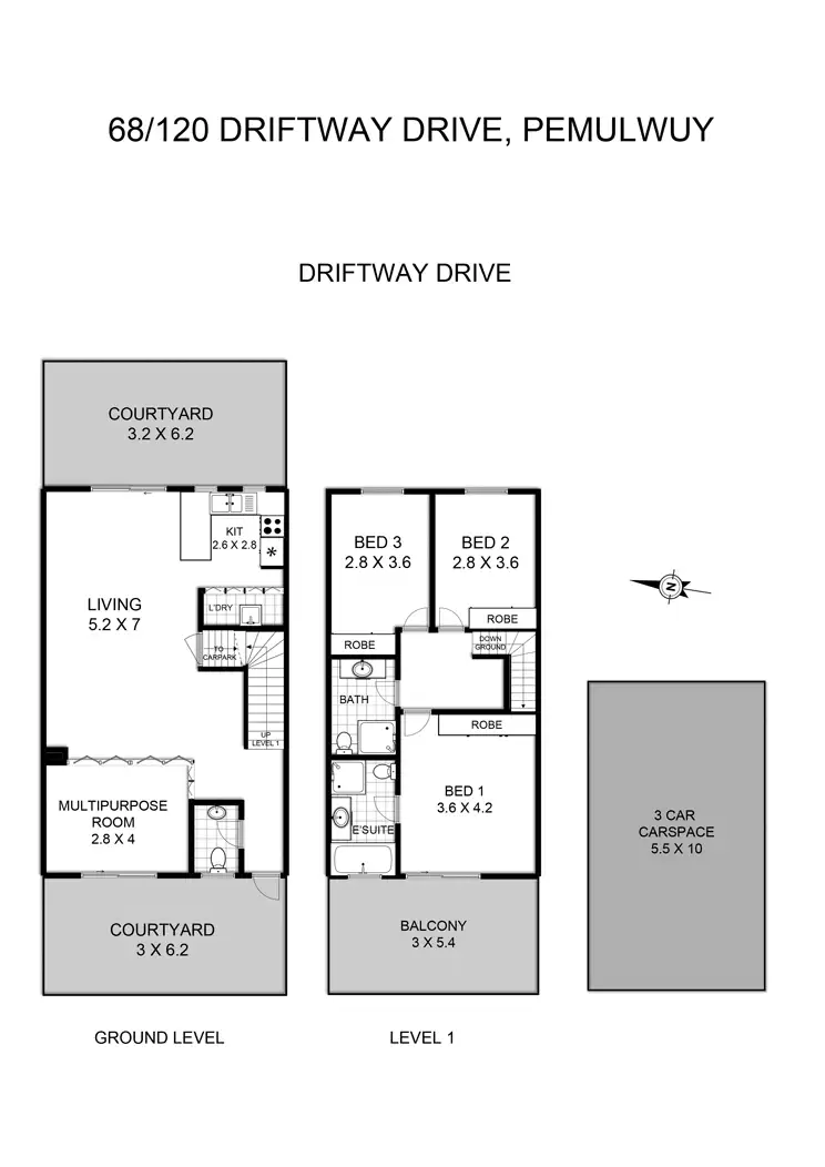 Floorplan of Homely townhouse listing, 68/120 Driftway Drive, Pemulwuy NSW 2145