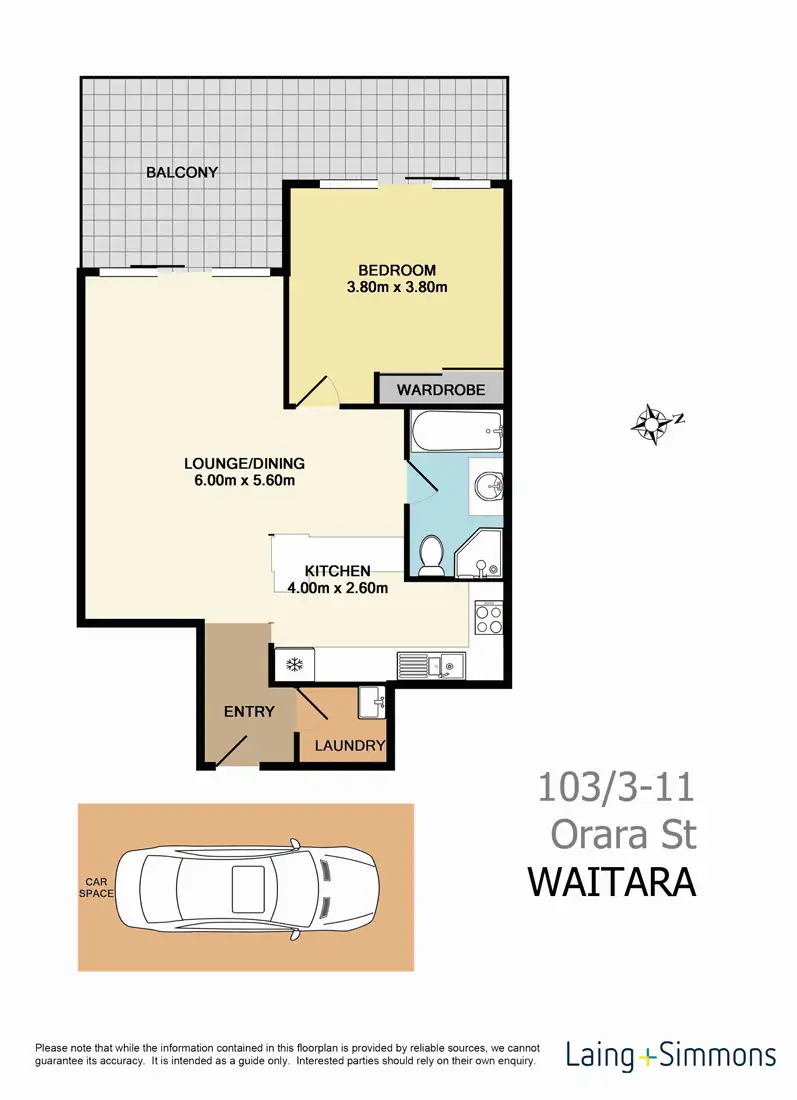 Floorplan of Homely unit listing, 103/3-11 Orara Street, Waitara NSW 2077