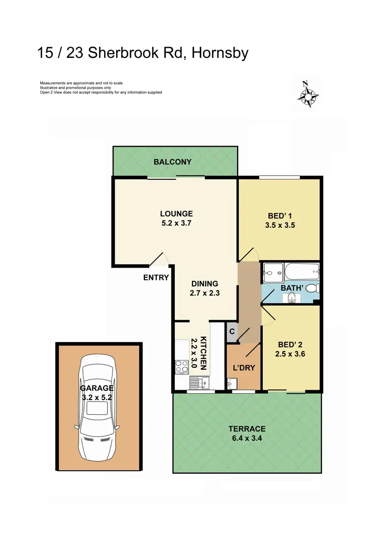 Floorplan of Homely unit listing, 15/23-25 Sherbrook Road, Hornsby NSW 2077