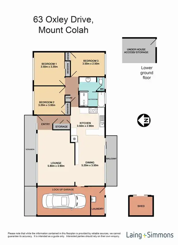 Floorplan of Homely house listing, 63 Oxley Drive, Mount Colah NSW 2079