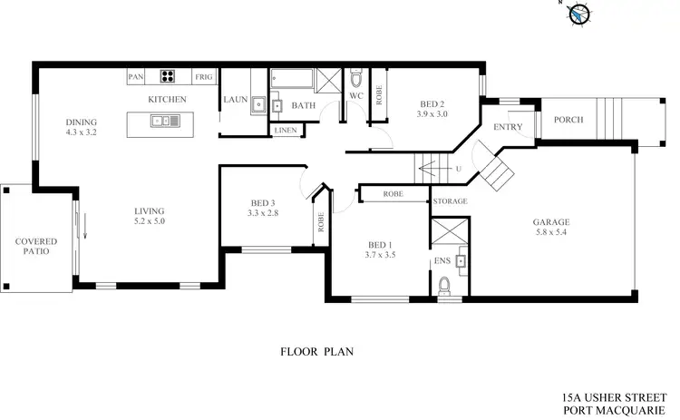 Floorplan of Homely house listing, 15a Usher Street, Port Macquarie NSW 2444