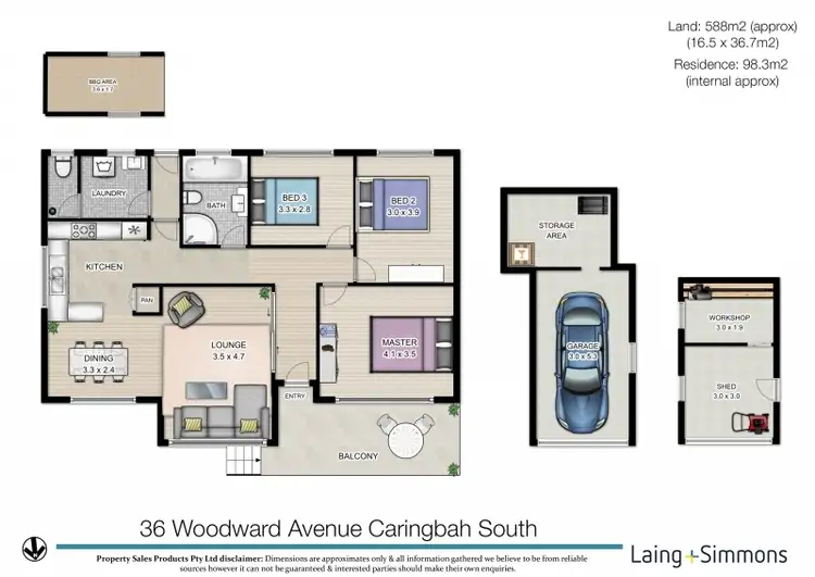 Floorplan of Homely house listing, 36 Woodward Avenue, Caringbah South NSW 2229