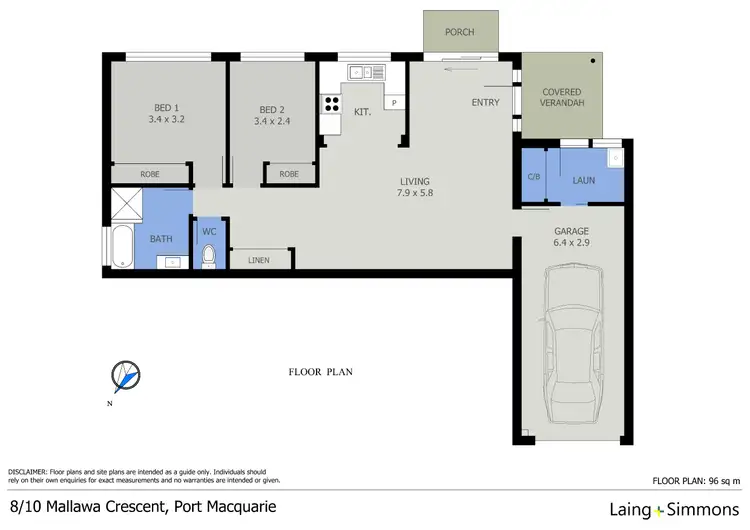 Floorplan of Homely unit listing, 8/10 Mallawa Crescent, Port Macquarie NSW 2444