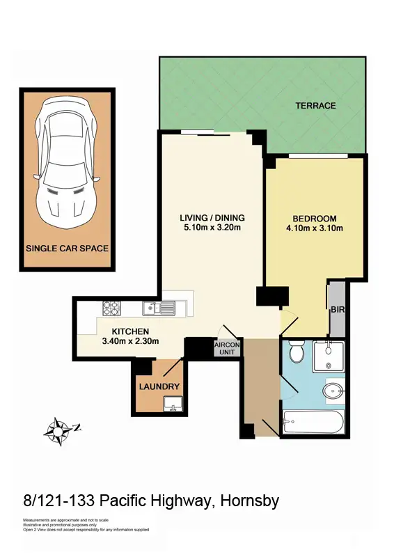Floorplan of Homely unit listing, 8/121-133 Pacific Highway, Hornsby NSW 2077