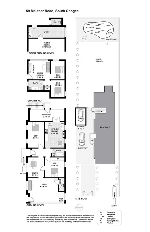 Floorplan of Homely house listing, 59 Malabar Road, South Coogee NSW 2034
