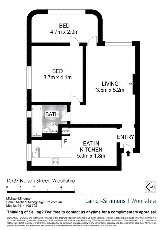 Floorplan of Homely apartment listing, 10/37 Nelson Street, Woollahra NSW 2025