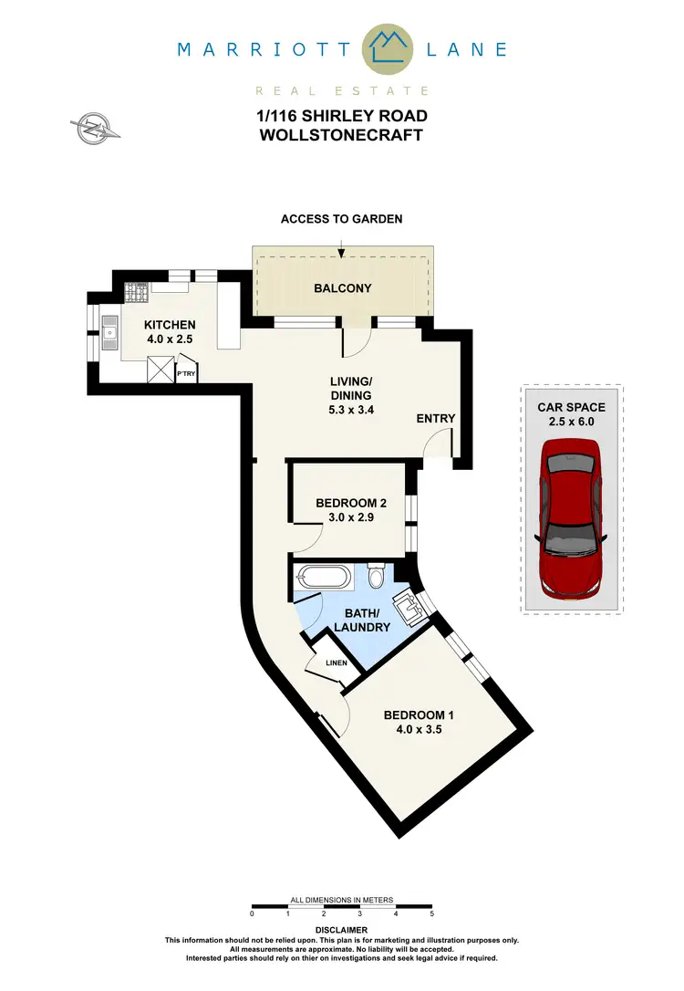 Floorplan of Homely apartment listing, 1/116 Shirley Road, Wollstonecraft NSW 2065