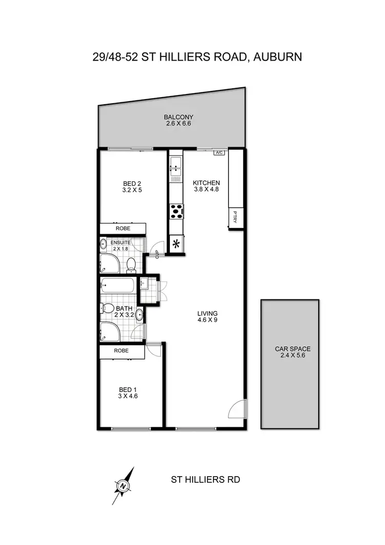 Floorplan of Homely unit listing, 29/48-52 St Hilliers Road, Auburn NSW 2144