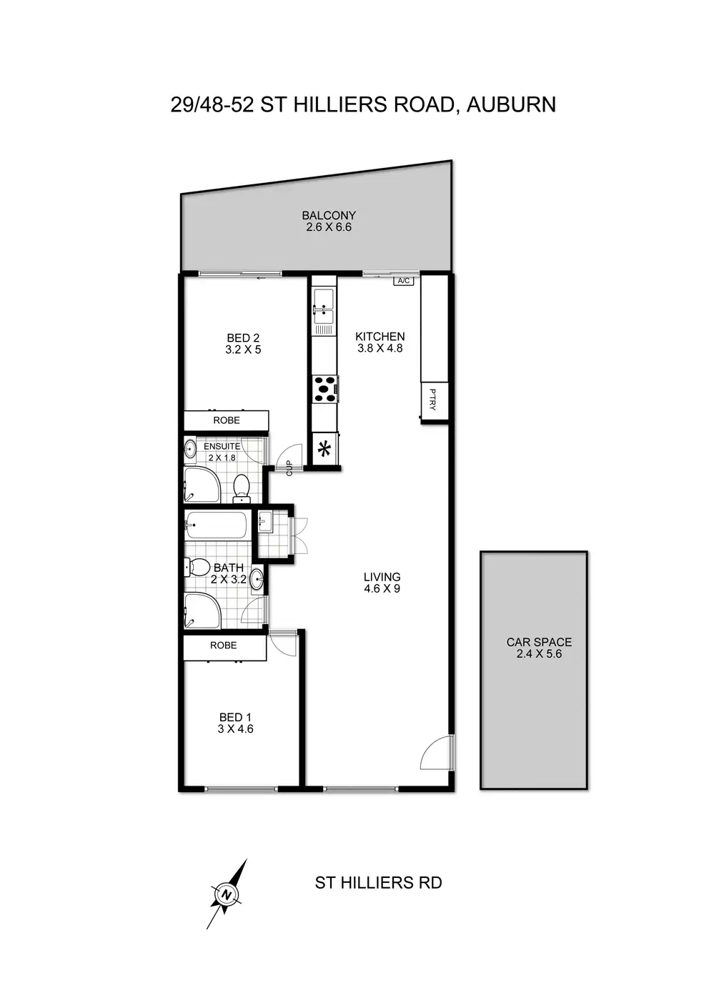Floorplan of Homely unit listing, 29/48-52 St Hilliers Road, Auburn NSW 2144