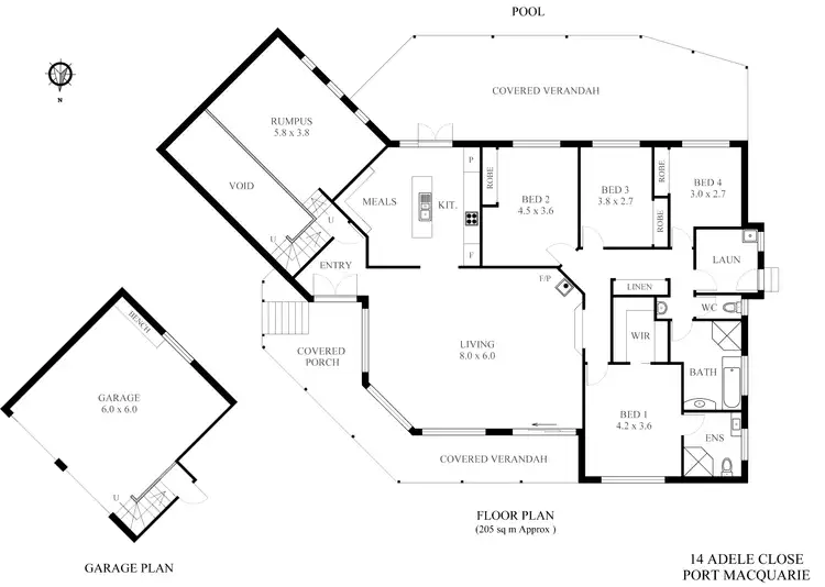 Floorplan of Homely house listing, 14 Adele Close, Port Macquarie NSW 2444