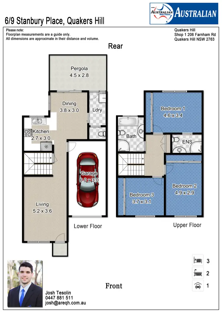 Floorplan of Homely townhouse listing, 6/9 Stanbury Place, Quakers Hill NSW 2763