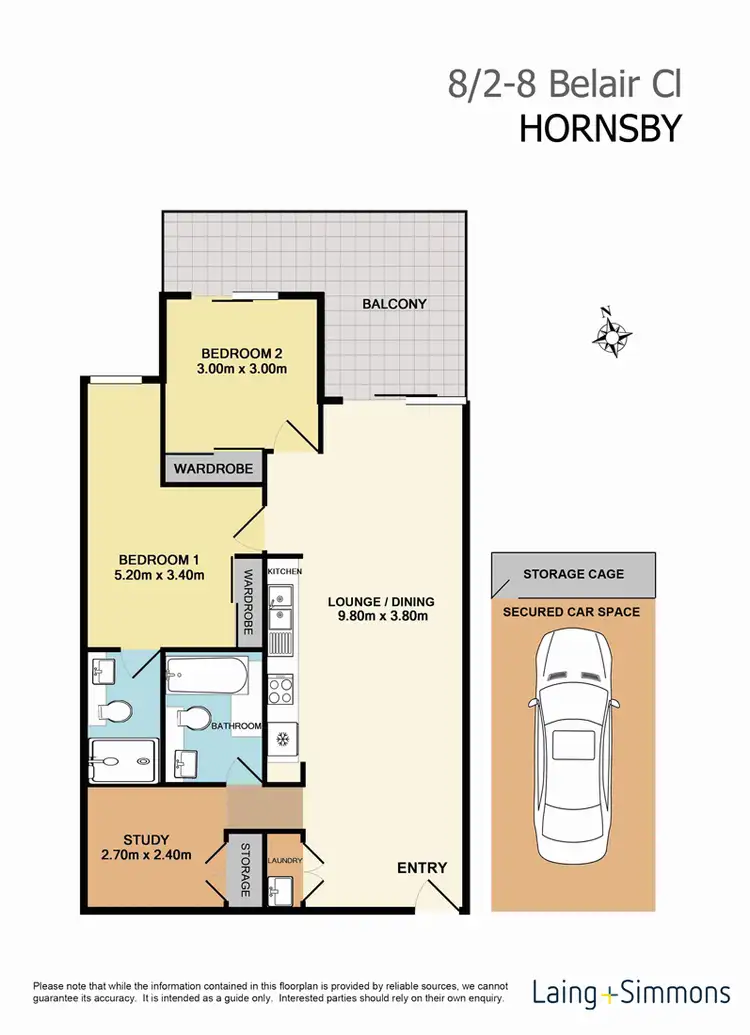 Floorplan of Homely apartment listing, 8/2-8 Belair Close, Hornsby NSW 2077