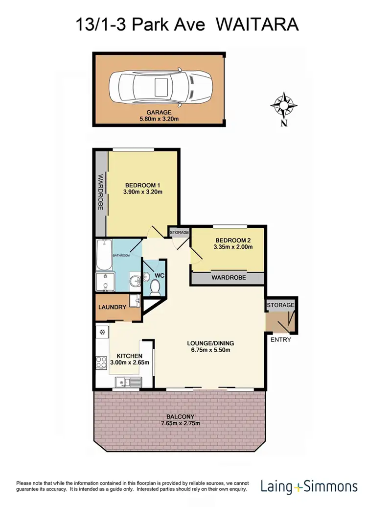 Floorplan of Homely unit listing, 13/1-3 Park Avenue, Waitara NSW 2077