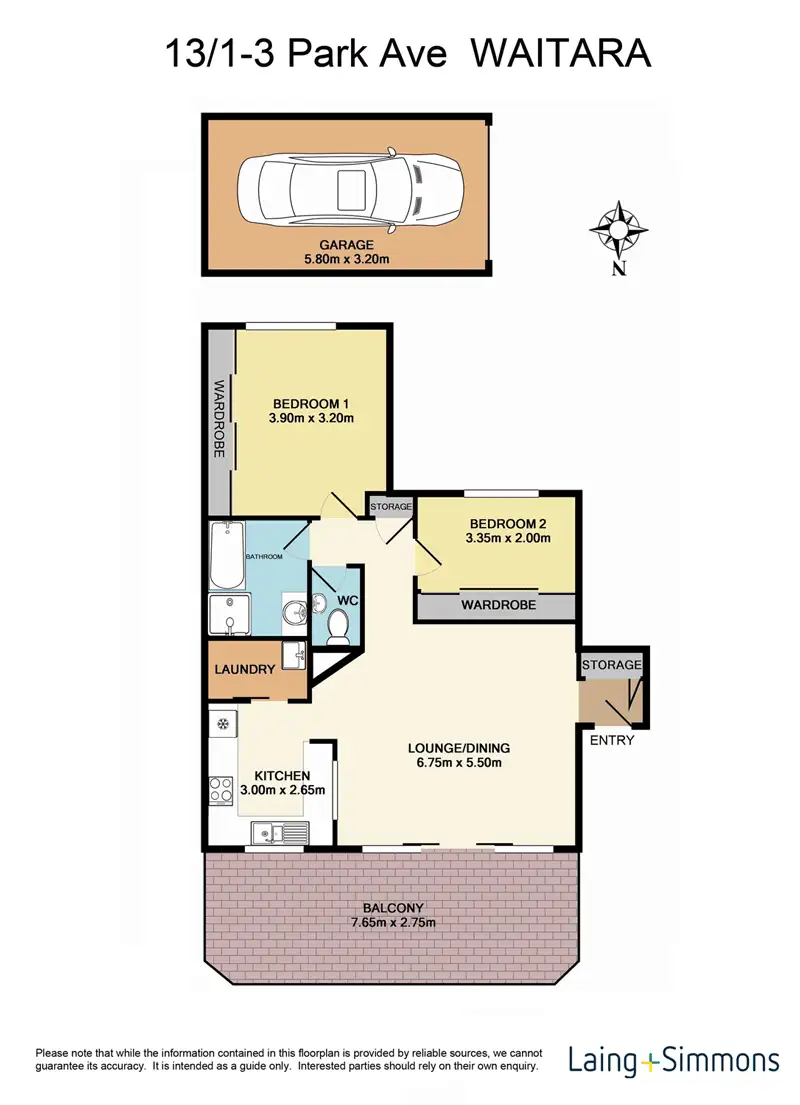 Floorplan of Homely unit listing, 13/1-3 Park Avenue, Waitara NSW 2077