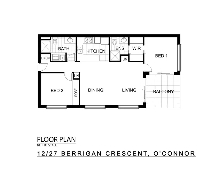 Floorplan of Homely apartment listing, 12/27 Berrigan Crescent, O'connor ACT 2602