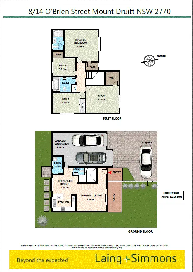 Floorplan of Homely townhouse listing, 8/14 O'brien Street, Mount Druitt NSW 2770