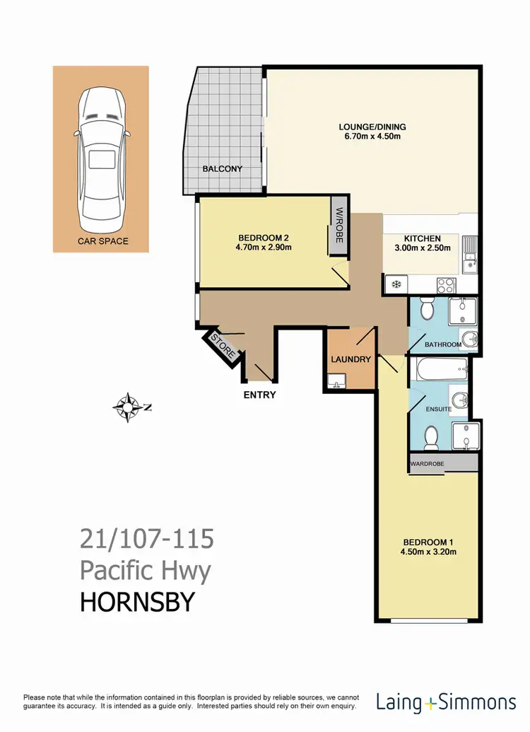 Floorplan of Homely apartment listing, 21/107-115 Pacific Highway, Hornsby NSW 2077