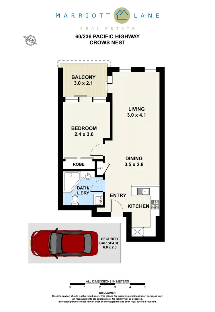 Floorplan of Homely apartment listing, 60/236 Pacific Highway, Crows Nest NSW 2065