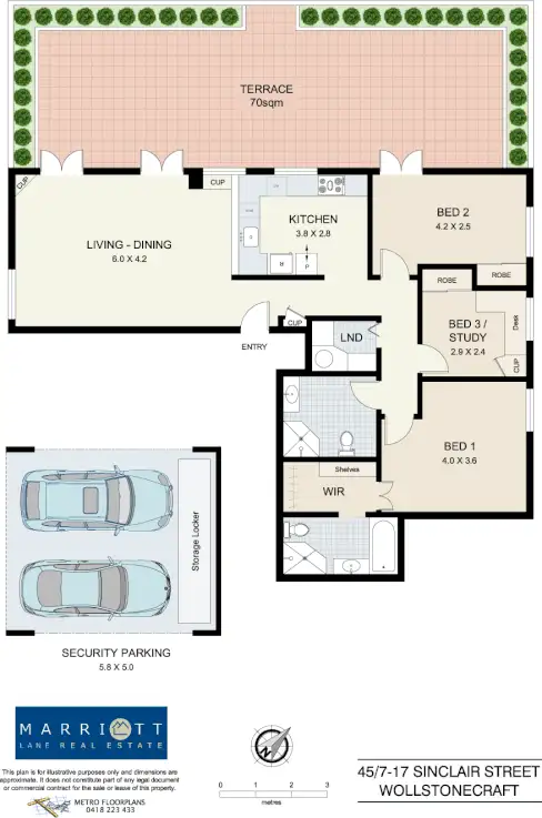 Floorplan of Homely unit listing, 45/7-17 Sinclair Street, Wollstonecraft NSW 2065